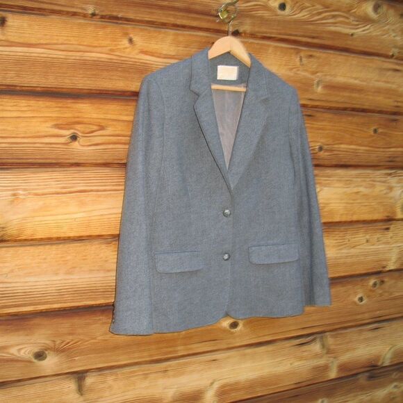 Vintage 70's Pendleton Gray Wool Blazer - Picture 2 of 6